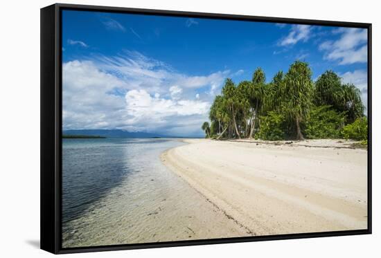 Turquoise water and white sand beach, White Island, Buka, Bougainville, Papua New Guinea, Pacific-Michael Runkel-Framed Stretched Canvas