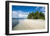 Turquoise water and white sand beach, White Island, Buka, Bougainville, Papua New Guinea, Pacific-Michael Runkel-Framed Photographic Print