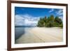 Turquoise water and white sand beach, White Island, Buka, Bougainville, Papua New Guinea, Pacific-Michael Runkel-Framed Photographic Print