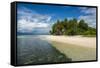 Turquoise water and white sand beach, White Island, Buka, Bougainville, Papua New Guinea, Pacific-Michael Runkel-Framed Stretched Canvas