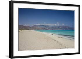 Turquoise Water at the Beach in Shuab Bay on the West Coast of the Island of Socotra-Michael Runkel-Framed Photographic Print