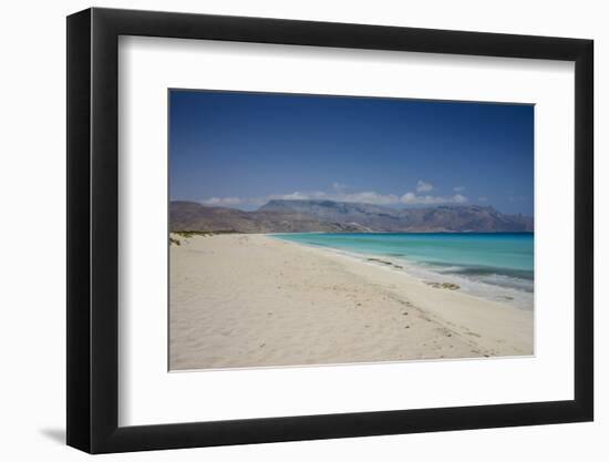 Turquoise Water at the Beach in Shuab Bay on the West Coast of the Island of Socotra-Michael Runkel-Framed Photographic Print