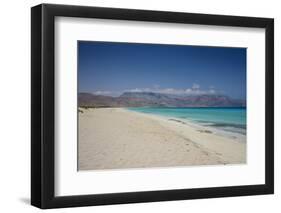 Turquoise Water at the Beach in Shuab Bay on the West Coast of the Island of Socotra-Michael Runkel-Framed Photographic Print