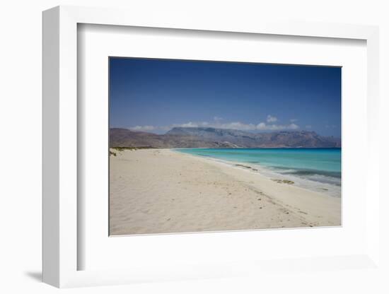 Turquoise Water at the Beach in Shuab Bay on the West Coast of the Island of Socotra-Michael Runkel-Framed Photographic Print