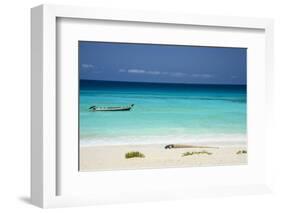 Turquoise Water at the Beach in Shuab Bay on the West Coast of the Island of Socotra-Michael Runkel-Framed Photographic Print