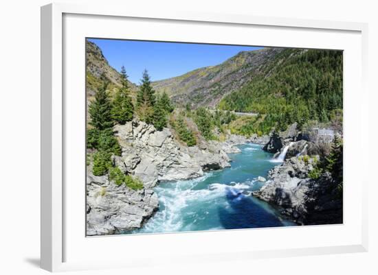 Turquoise Water of the Kawarau River in the Kawarau Gorge, Otago, South Island-Michael Runkel-Framed Photographic Print