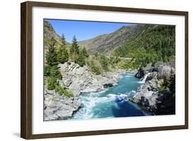 Turquoise Water of the Kawarau River in the Kawarau Gorge, Otago, South Island-Michael Runkel-Framed Photographic Print