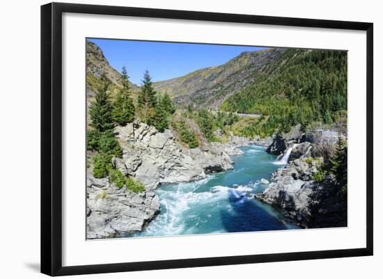 Turquoise Water of the Kawarau River in the Kawarau Gorge, Otago, South Island-Michael Runkel-Framed Photographic Print