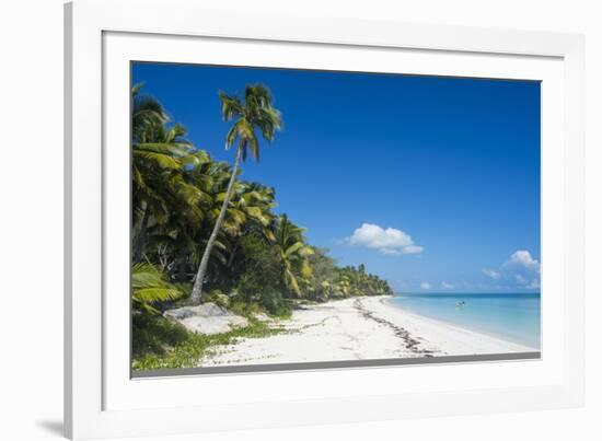 Turquoise waters and white sand beach, Ouvea, Loyalty Islands, New Caledonia, Pacific-Michael Runkel-Framed Photographic Print