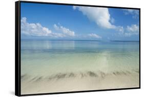 Turquoise waters and white sand beach, Ouvea, Loyalty Islands, New Caledonia, Pacific-Michael Runkel-Framed Stretched Canvas