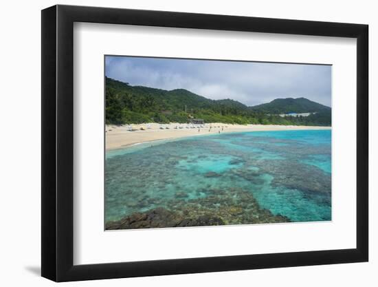 Turquoise waters on Furuzamami Beach, Zamami Island, Kerama Islands, Okinawa, Japan, Asia-Michael Runkel-Framed Photographic Print