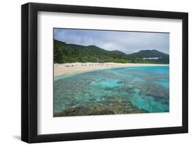 Turquoise waters on Furuzamami Beach, Zamami Island, Kerama Islands, Okinawa, Japan, Asia-Michael Runkel-Framed Photographic Print