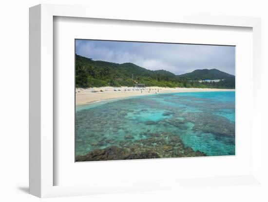 Turquoise waters on Furuzamami Beach, Zamami Island, Kerama Islands, Okinawa, Japan, Asia-Michael Runkel-Framed Photographic Print