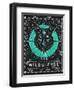 Turquoise Wolf-Cat Coquillette-Framed Art Print