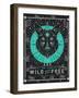 Turquoise Wolf-Cat Coquillette-Framed Art Print