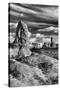 Turret Arch and La Sal Mountains at Sunset with Clouds, Utah, Arches National Park-Judith Zimmerman-Stretched Canvas