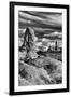 Turret Arch and La Sal Mountains at Sunset with Clouds, Utah, Arches National Park-Judith Zimmerman-Framed Photographic Print