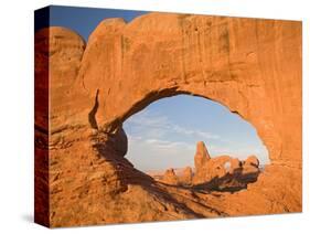 Turret Arch through North Window, Arches National Park, Utah, USA-Jamie & Judy Wild-Stretched Canvas