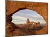 Turret Arch Through North Window at Dawn, Arches National Park, Utah, USA-James Hager-Mounted Photographic Print