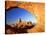 Turret Arch Through North Window at Sunrise, Arches National Park, Moab, Utah, USA-Lee Frost-Stretched Canvas