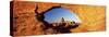 Turret Arch Through North Window at Sunrise, Arches National Park, Moab, Utah, USA-Lee Frost-Stretched Canvas