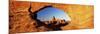 Turret Arch Through North Window at Sunrise, Arches National Park, Moab, Utah, USA-Lee Frost-Mounted Photographic Print