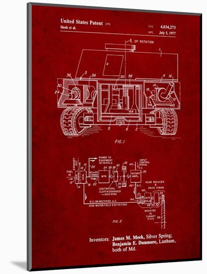 Turret Drive System Patent-Cole Borders-Mounted Art Print