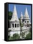 Turrets of Fishermen's Bastion (Halaszbastya), Buda, Budapest, Hungary, Europe-Stuart Black-Framed Stretched Canvas