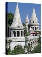 Turrets of Fishermen's Bastion (Halaszbastya), Buda, Budapest, Hungary, Europe-Stuart Black-Stretched Canvas