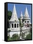 Turrets of Fishermen's Bastion (Halaszbastya), Buda, Budapest, Hungary, Europe-Stuart Black-Framed Stretched Canvas