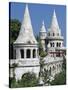 Turrets of Fishermen's Bastion (Halaszbastya), Buda, Budapest, Hungary, Europe-Stuart Black-Stretched Canvas