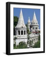 Turrets of Fishermen's Bastion (Halaszbastya), Buda, Budapest, Hungary, Europe-Stuart Black-Framed Photographic Print