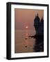 Turrets of the 16th Century Belem Tower Silhouetted in the Sunset, in Lisbon, Portugal, Europe-Westwater Nedra-Framed Photographic Print