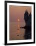 Turrets of the 16th Century Belem Tower Silhouetted in the Sunset, in Lisbon, Portugal, Europe-Westwater Nedra-Framed Photographic Print