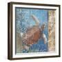 Turtle and Sea-null-Framed Giclee Print