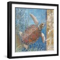 Turtle and Sea-null-Framed Giclee Print