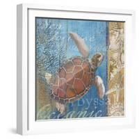 Turtle and Sea-null-Framed Giclee Print