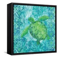 Turtle Batik Sq-Paul Brent-Framed Stretched Canvas