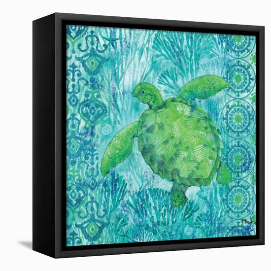Turtle Batik Sq-Paul Brent-Framed Stretched Canvas