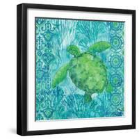 Turtle Batik Sq-Paul Brent-Framed Art Print