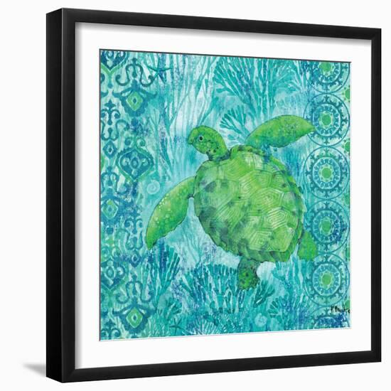 Turtle Batik Sq-Paul Brent-Framed Art Print