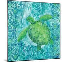 Turtle Batik Sq-Paul Brent-Mounted Art Print