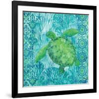 Turtle Batik Sq-Paul Brent-Framed Art Print