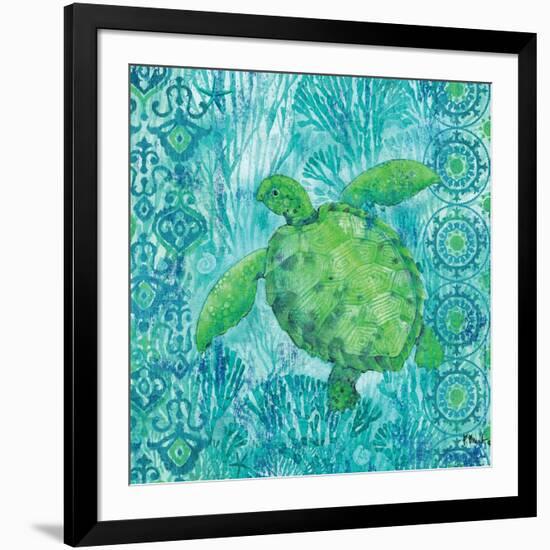 Turtle Batik Sq-Paul Brent-Framed Art Print