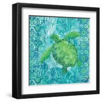 Turtle Batik Sq-Paul Brent-Framed Art Print