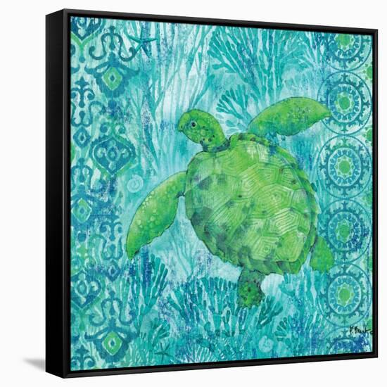 Turtle Batik Sq-Paul Brent-Framed Stretched Canvas