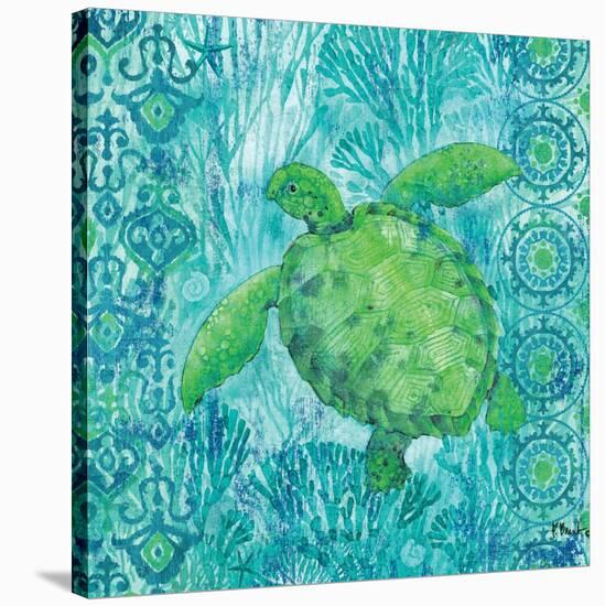 Turtle Batik Sq-Paul Brent-Stretched Canvas