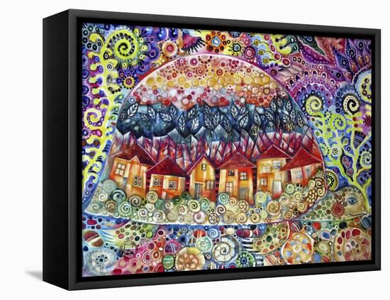 Turtle City-Oxana Zaika-Framed Stretched Canvas