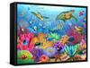 Turtle Coral Reef-Adrian Chesterman-Framed Stretched Canvas