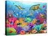 Turtle Coral Reef-Adrian Chesterman-Stretched Canvas